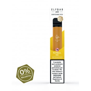 ELFBAR 600 DISPOSABLE POD ELFBULL ICE 0 MG