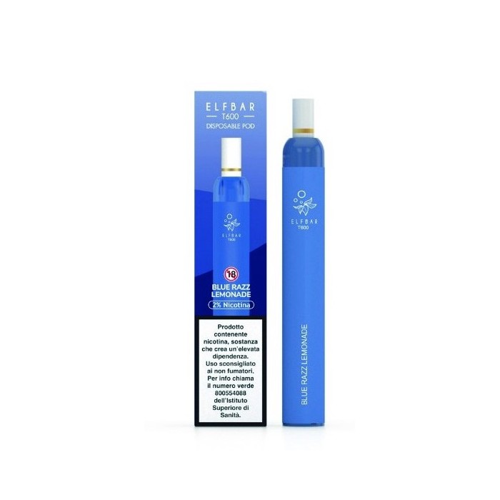 ELFBAR T600 DISPOSABLE POD 500MAH - BLUE RAZZ LEMONADE 20 MG