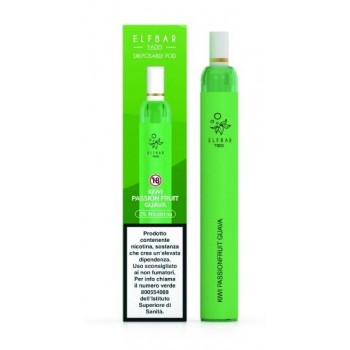 ELFBAR T600 DISPOSABLE POD 500MAH - KIWI PASSIONFRUIT GUAVA 20 MG