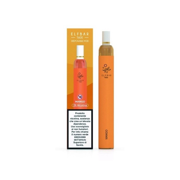 ELFBAR T600 DISPOSABLE POD 500MAH - MANGO 20 MG