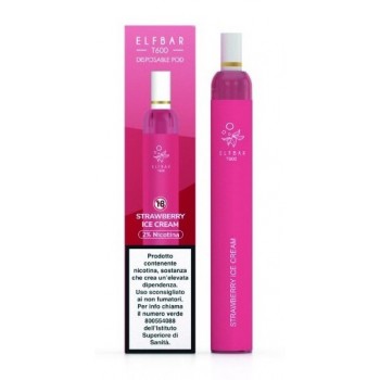 ELFBAR T600 DISPOSABLE POD 500MAH - STRAWBERRY ICE CREAM 20 MG