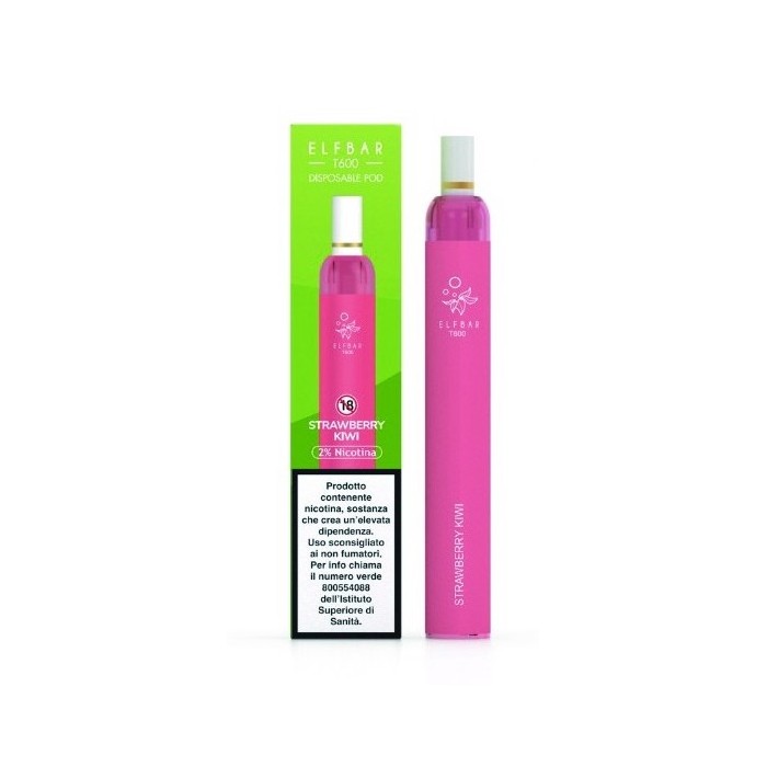 ELFBAR T600 DISPOSABLE POD 500MAH - STRAWBERRY KIWI 20 MG