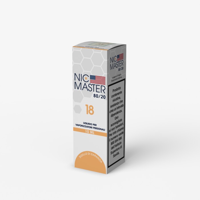NICOTINA CON ASTUCCIO NIC MASTER 80/20 18 MG 10ML