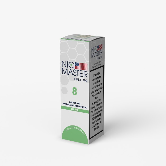 NICOTINA CON ASTUCCIO NIC MASTER FULL VG 8 MG 10ML