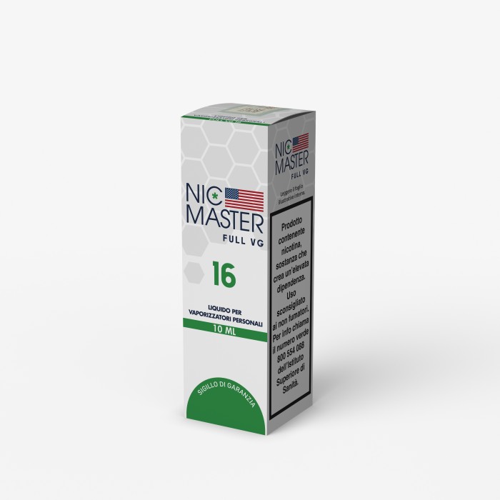 NICOTINA CON ASTUCCIO NIC MASTER FULL VG 16 MG 10ML