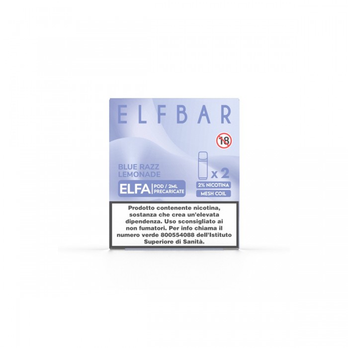 ELFBAR ELFA 2ML PREFILLED POD BLUE RAZZ LEMONADE (2 PEZZI) - 20 MG/ML