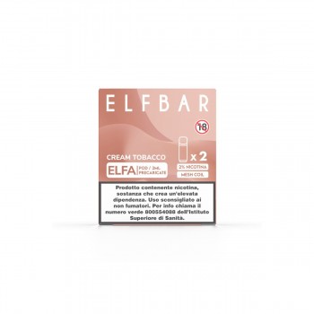 ELFBAR ELFA 2ML PREFILLED POD CREAM TOBACCO (2 PEZZI) - 20 MG/ML