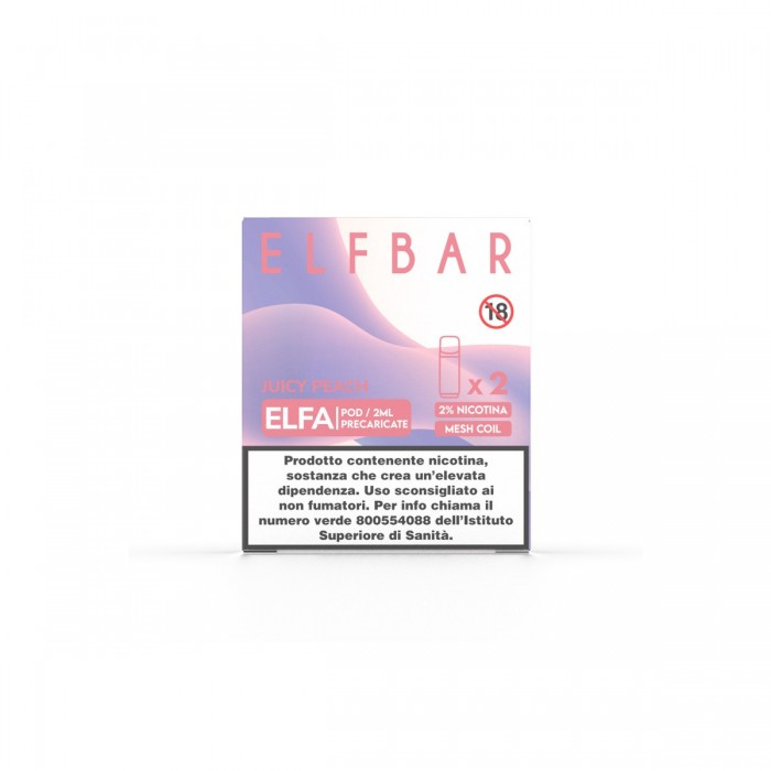 ELFBAR ELFA 2ML PREFILLED POD JUICY PEACH (2 PEZZI) - 20 MG/ML