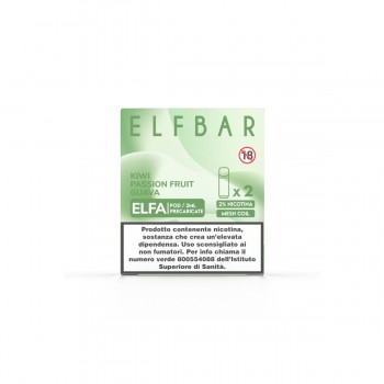 ELFBAR ELFA 2ML PREFILLED POD KIWI PASSION FRUIT GUAVA (2 PEZZI) - 20 MG/ML