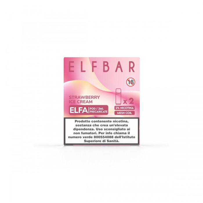 ELFBAR ELFA 2ML PREFILLED POD STRAWBERRY ICE CREAM (2 PEZZI) - 20 MG/ML