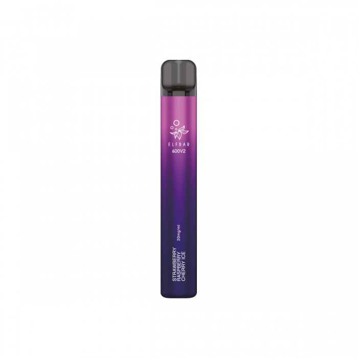 ELFBAR 600V2 DISPOSABLE STRAWBERRY RASPBERRY CHERRY ICE 20