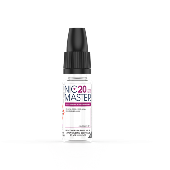 NICOTINA SENZA ASTUCCIO NIC MASTER 50/50 20 MG 10ML (CONFEZIONE DA 50 PZ)