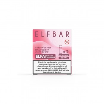 ELFBAR ELFA 2ML PREFILLED POD STRAWBERRY RASPBERRY CHERRY ICE 20