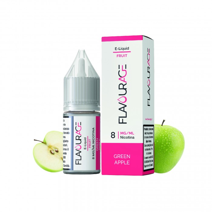 GREEN APPLE 08 - LIQUIDI PRONTI FLAVOURAGE 10ML