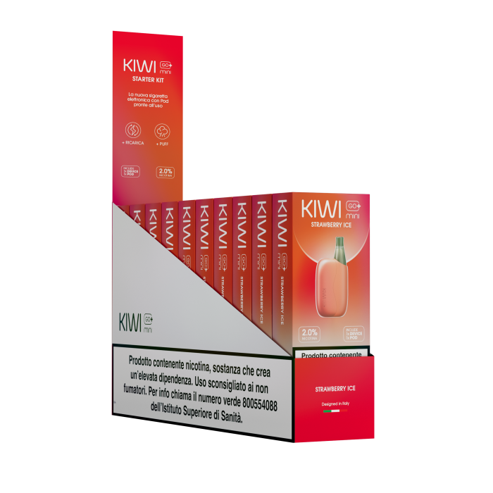 KIWI GO + MINI - STARTER KIT -STRAWBERRY ICE 20 MG/ML