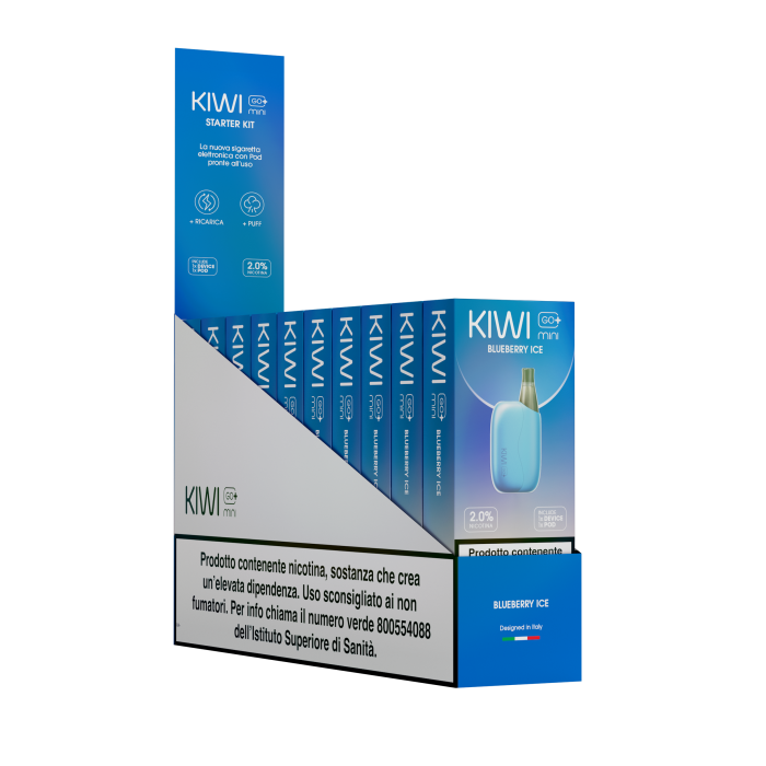 KIWI GO + MINI - STARTER KIT -BLUEBERRY ICE 20 MG/ML