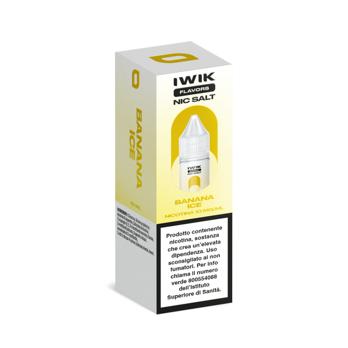 E-LIQUID BANANA ICE - IWIK - 10 ML - NICOTINA 10 MG NIC SALT