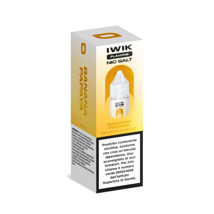 E-LIQUID BANANA PAPAYA - IWIK - 10 ML - NICOTINA 10 MG NIC SALT