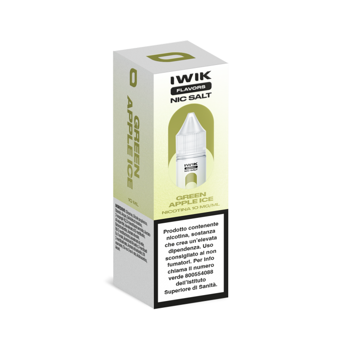 E-LIQUID GREEN APPLE ICE - IWIK - 10 ML - NICOTINA 10 MG NIC SALT