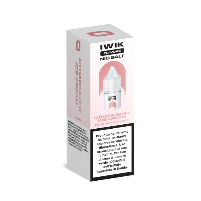E-LIQUID STRAWBERRY ICE CREAM - IWIK - 10 ML - NICOTINA 10 MG NIC SALT