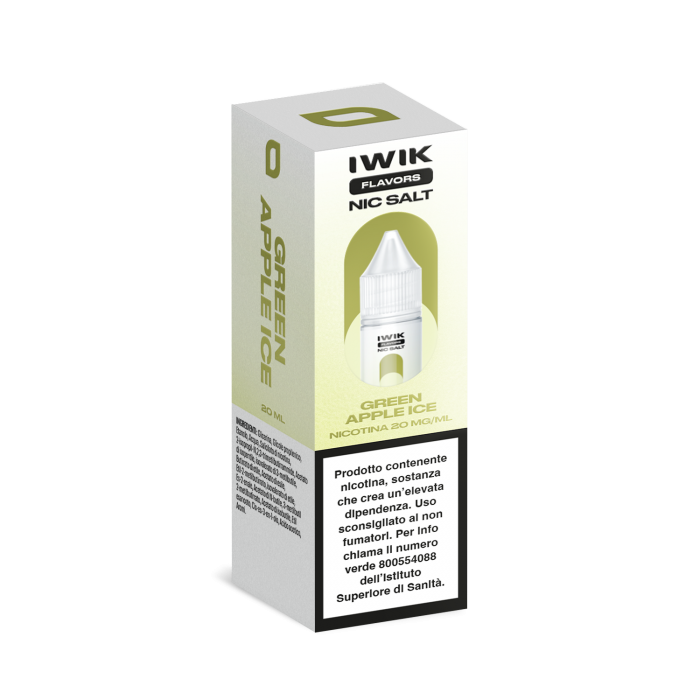 E-LIQUID GREEN APPLE ICE - IWIK - 10 ML - NICOTINA 20 MG NIC SALT