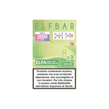 ELFBAR ELFA 2ML PREFILLED POD PEAR (2 PEZZI) - 20 mg/ml