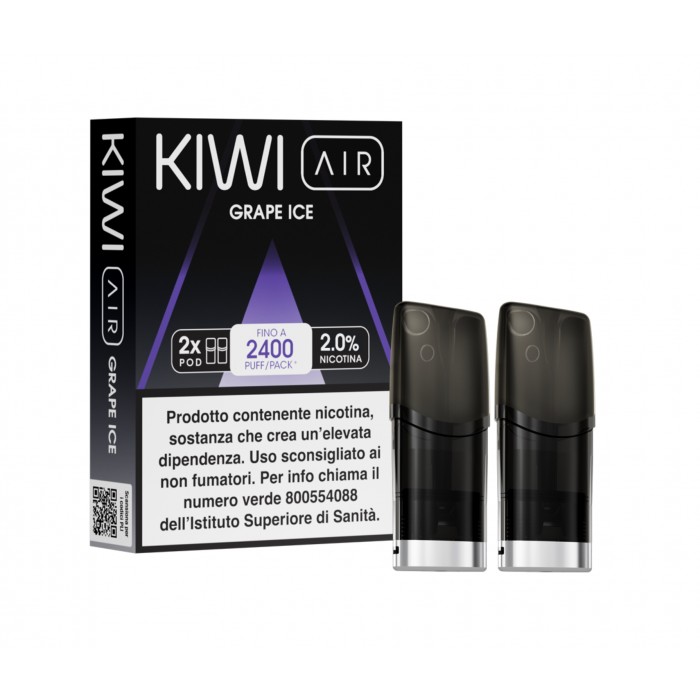KIWI AIR 2PZ POD - GRAPE ICE - 20 MG - TPD IT