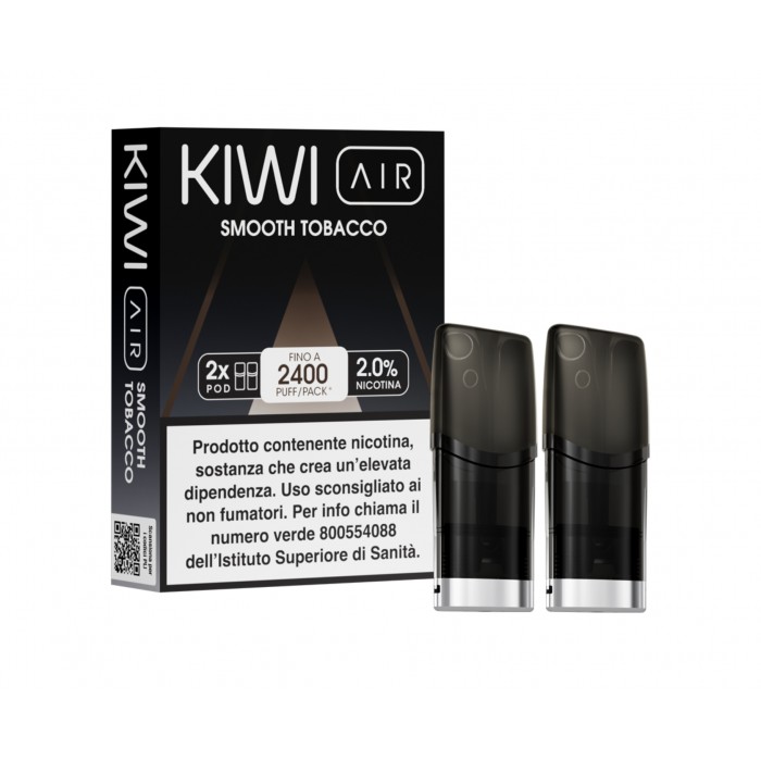 KIWI AIR 2PZ POD - SMOOTH TOBACCO - 20 MG - TPD IT