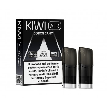 KIWI AIR 2PZ POD - COTTON CANDY - 0 MG - TPD IT
