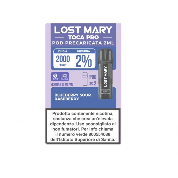 LOST MARY TOCA AIR POD PRO 20MG BLUEBERRY SOUR RASPBERRY