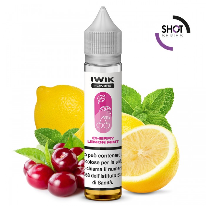 E-LIQUID AROMA PLA MINI SHOT - CHERRY LEMON MINT - IWIK - 10 ML