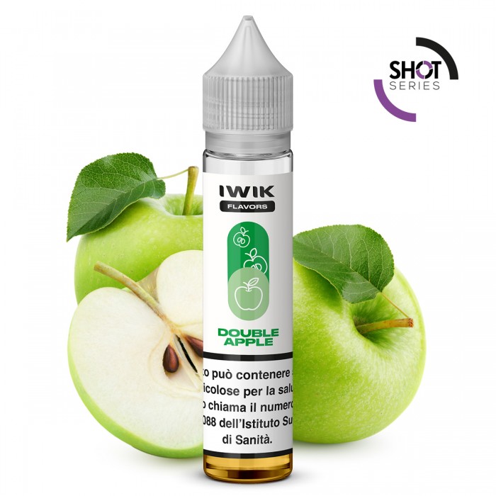 E-LIQUID AROMA PLA MINI SHOT - DOUBLE APPLE - IWIK - 10 ML