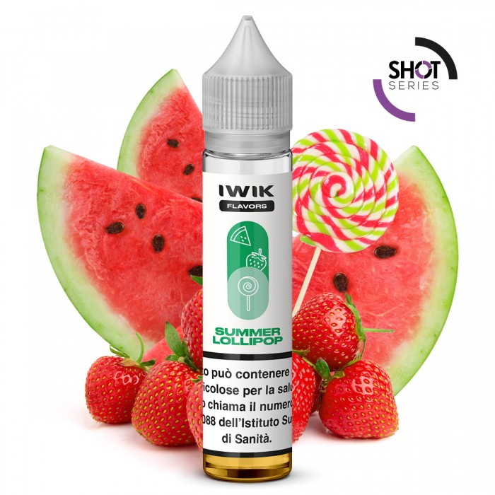 E-LIQUID AROMA PLA MINI SHOT - SUMMER LOLLIPOP - IWIK - 10 ML