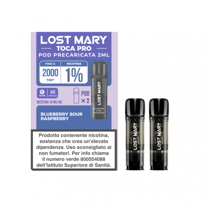 LOST MARY TOCA AIR POD PRO 10MG BLUEBERRY SOUR RASPBERRY