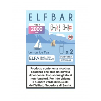 ELFBAR ELFA 2ML PREFILLED POD - SE 2026 - LEMON ICE TEA (2 PEZZI) - 20 mg/ml