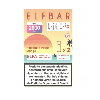 ELFBAR ELFA 2ML PREFILLED POD - SE 2026 - PINEAPPLE PEACH MANGO (2 PEZZI) - 20 mg/ml