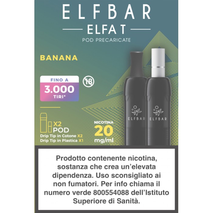 ELFA T 2ML PREFILLED POD BANANA (2 PEZZI) - 20 mg/ml