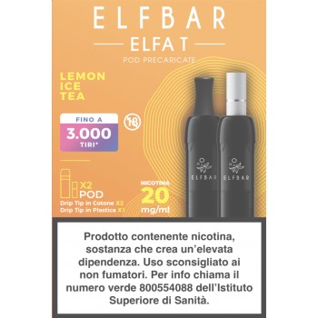 ELFA T 2ML PREFILLED POD LEMON ICE TEA (2 PEZZI) - 20 mg/ml