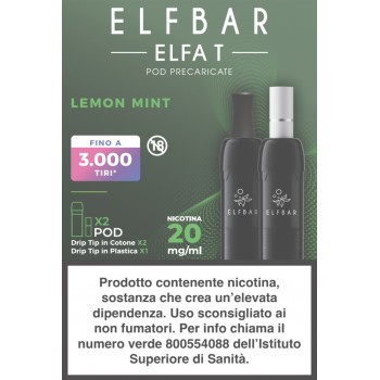 ELFA T 2ML PREFILLED POD LEMON MINT (2 PEZZI) - 20 mg/ml