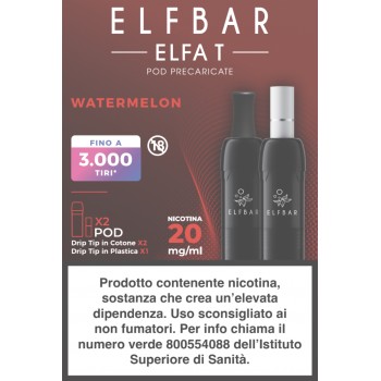 ELFA T 2ML PREFILLED POD WATERMELON (2 PEZZI) - 20 mg/ml
