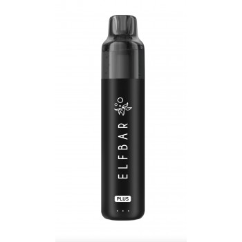PLN017089 + PLN017099 - ELFBAR PLUS REFILLABLE KIT - BLACK/BLACK - PEACH ICE - 8+2 ml - 20 mg/ml