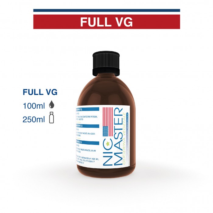GLICERINA VEGETALE NIC MASTER 100 ML IN FLACONE DA 250 ML